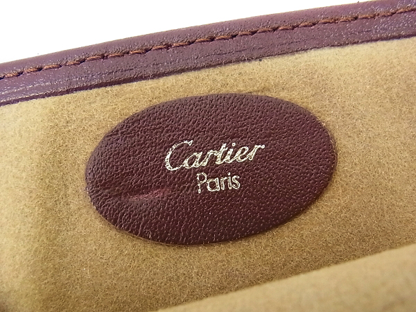実際に弊社で買取させて頂いたCARTIER/カルティエ サングラスケース レザー/ボルドーの画像 5枚目