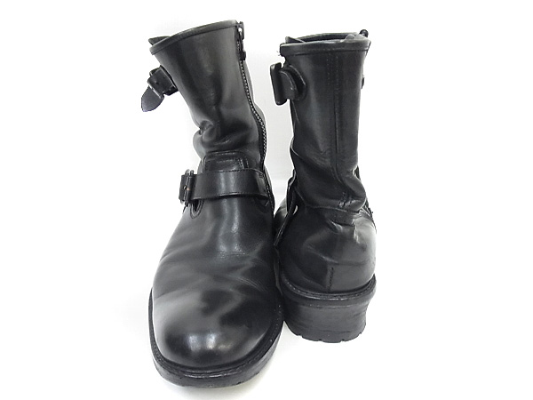 実際に弊社で買取させて頂いたアルフレッドバニスター 7ホールサイドZIPブーツ/ブラック/41の画像 6枚目