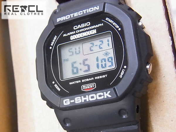 実際に弊社で買取させて頂いたG-ショック×グッドイナフ Gショック 限定 ブラック/DW-5600E-1