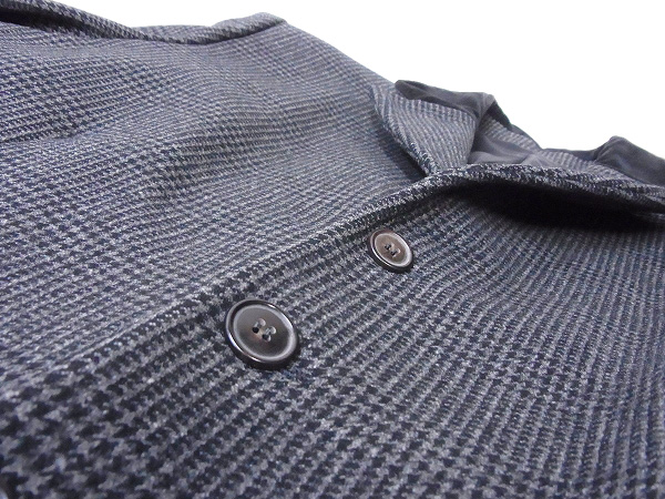 実際に弊社で買取させて頂いたA.P.C./アーペーセー チェック柄ウールチェスターコート/Sの画像 8枚目