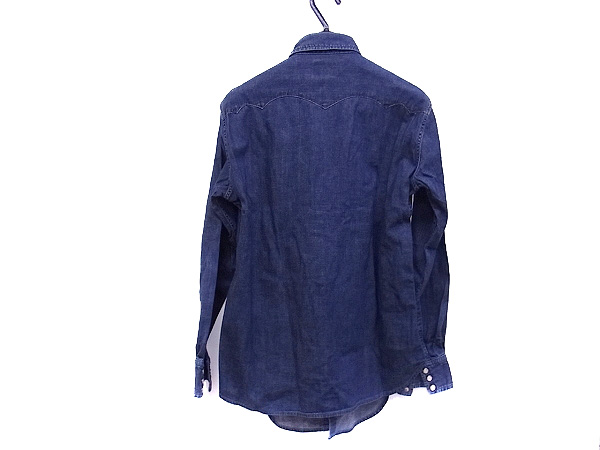 実際に弊社で買取させて頂いたDenime/ドゥニーム デニム長袖シャツ インディゴ 胸ポケットの画像 1枚目