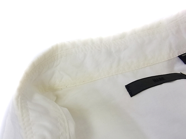 実際に弊社で買取させて頂いたHARE/ハレ 胸ポケット付き七分袖コットンシャツ 無地/白 Lの画像 5枚目