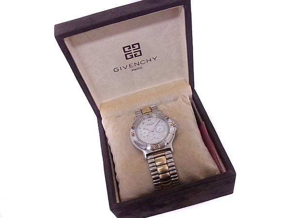 実際に弊社で買取させて頂いたGIVENCHY/ジバンシー メタルバンド腕時計 シルバー×ゴールドの画像 6枚目