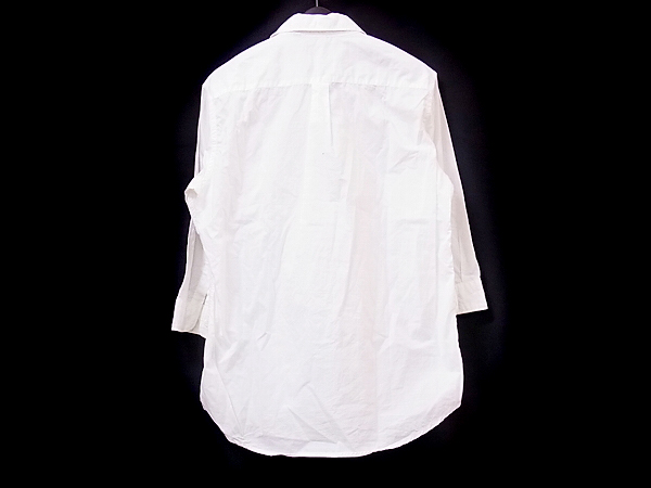 実際に弊社で買取させて頂いたHARE/ハレ 胸ポケット付き七分袖コットンシャツ 無地/白 Lの画像 1枚目