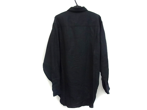 実際に弊社で買取させて頂いたChristian Dior/ディオール ウール 長袖シャツ ブラック Lの画像 1枚目