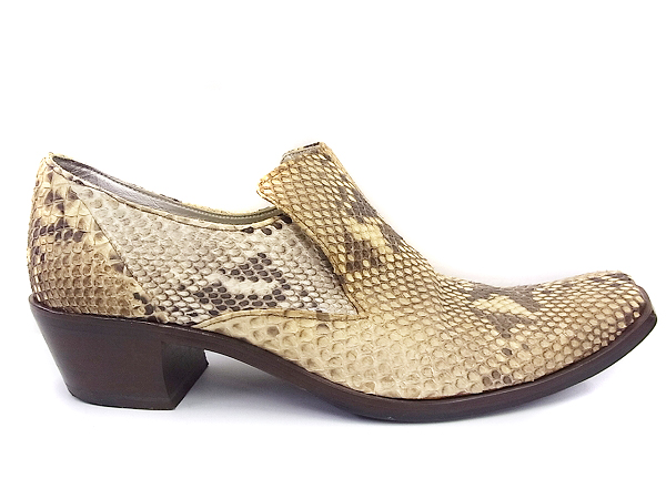 実際に弊社で買取させて頂いたアルフレッドバニスター パイソン/レザーシューズ 革 43の画像 4枚目