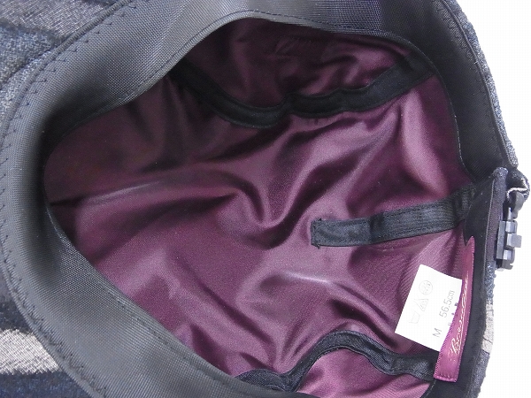 実際に弊社で買取させて頂いたBorsalino/ボルサリーノ ウール混ハンチング帽子 チェック柄 Mの画像 2枚目