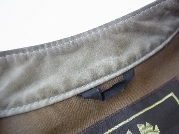 実際に弊社で買取させて頂いたBELSTAFF/ベルスタッフ GOLD カウレザーシングルライダース/Sの画像 7枚目