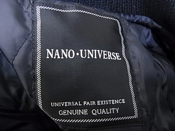 実際に弊社で買取させて頂いたnano universe/ナノユニバース ドンキースタジャン ネイビー/Mの画像 2枚目