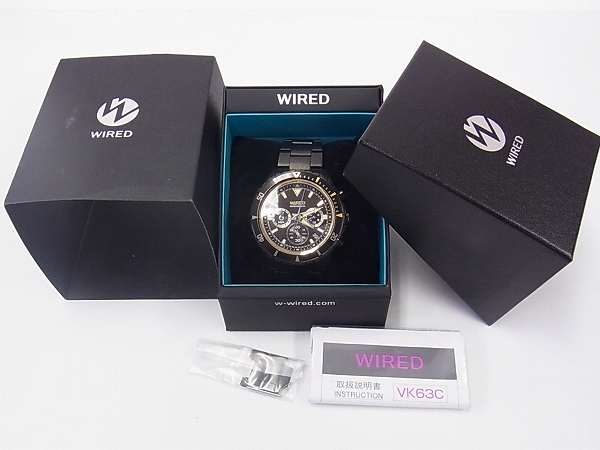 実際に弊社で買取させて頂いたSEIKO WIRED/ワイアード クロノグラフ 腕時計 VK63-K270の画像 1枚目