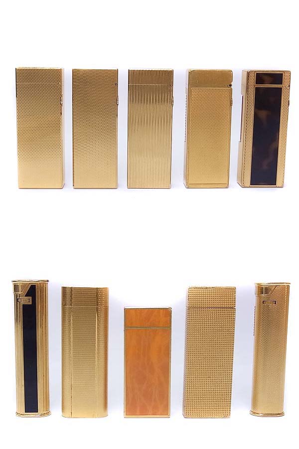 実際に弊社で買取させて頂いたダンヒル/カルティエ ガスライター ゴールド/他 計10点セットの画像 1枚目