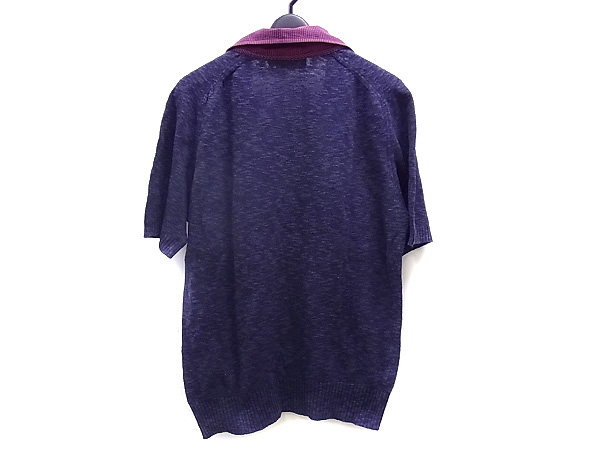 実際に弊社で買取させて頂いたGIVENCHY/ジバンシイ プルオーバーニットポロシャツ パープルの画像 1枚目