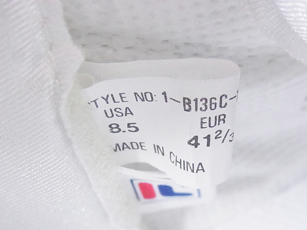 実際に弊社で買取させて頂いたFILA/フィラ バスケットシューズ/スニーカー ハイカット/US8.5の画像 5枚目