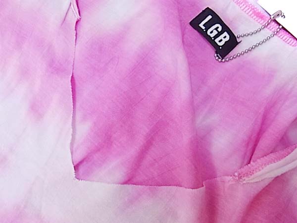 実際に弊社で買取させて頂いたL.G.B/ルグランブルー タイダイ HSVカットソー 半袖 ピンク/2の画像 6枚目