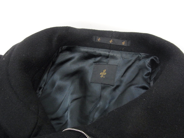 実際に弊社で買取させて頂いたato/アトウ アンゴラ混ショート変形ピーコート ブラック/48の画像 8枚目