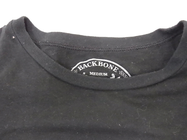 実際に弊社で買取させて頂いたBACK BONE/バックボーン 重ね着風 半袖プリントＴシャツ/Mの画像 4枚目