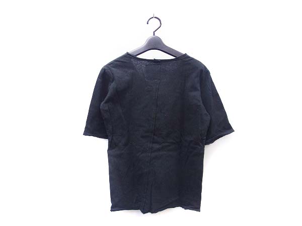 実際に弊社で買取させて頂いたバックボーン 06SS/Vネック五分丈切りっぱなしTシャツ 黒/Mの画像 1枚目