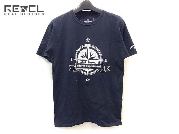 実際に弊社で買取させて頂いたユニフォームエクスペリメント ロゴプリント半袖Tシャツ 濃紺/2