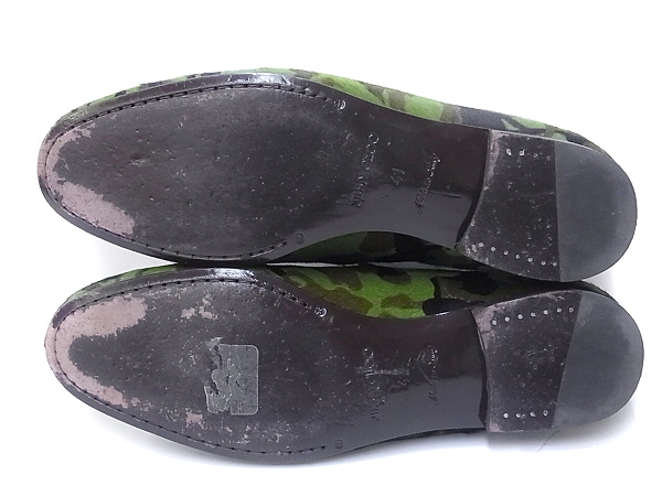 実際に弊社で買取させて頂いたJIMMY CHOO/ジミーチュウ カモ柄オペラ/ハラコレザーシューズ41の画像 4枚目