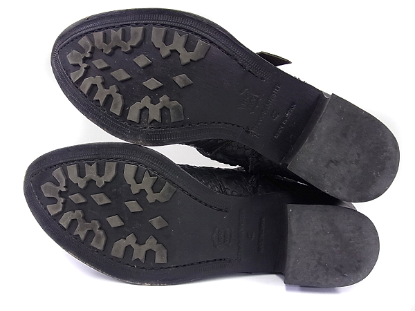 実際に弊社で買取させて頂いたアルフレッドバニスター パイソン/レザーシューズ ブラック 43の画像 2枚目