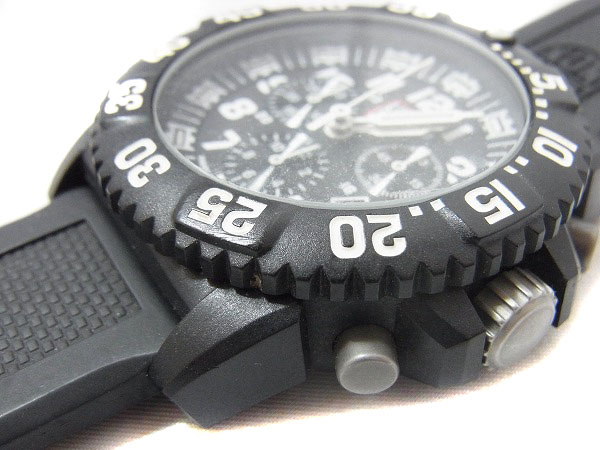 実際に弊社で買取させて頂いたLUMINOX/ルミノックス ネイビーシリーズ 腕時計 黒×白/3080の画像 1枚目