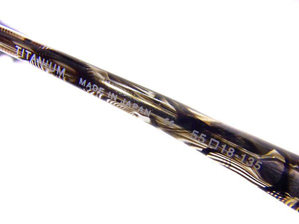 実際に弊社で買取させて頂いたSAMURAI SHO/サムライショウ 智 STYLE メガネ S09-T2/55-18-135の画像 5枚目