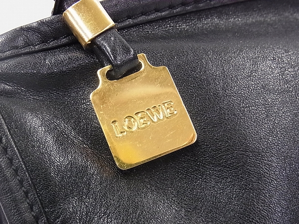 実際に弊社で買取させて頂いたLOEWE/ロエベ ナッパ ポシェット/ショルダーポーチ ブラックの画像 2枚目