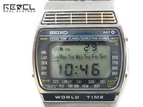 SEIKO/セイコー アトラス ワールドタイム 腕時計 銀/A239-502Aの買取実績 - ブランド買取専門店リアクロ