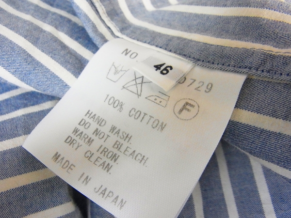 実際に弊社で買取させて頂いたFACTOTUM/ファクトタム 15SS Various Life BDドレスシャツ/46の画像 4枚目