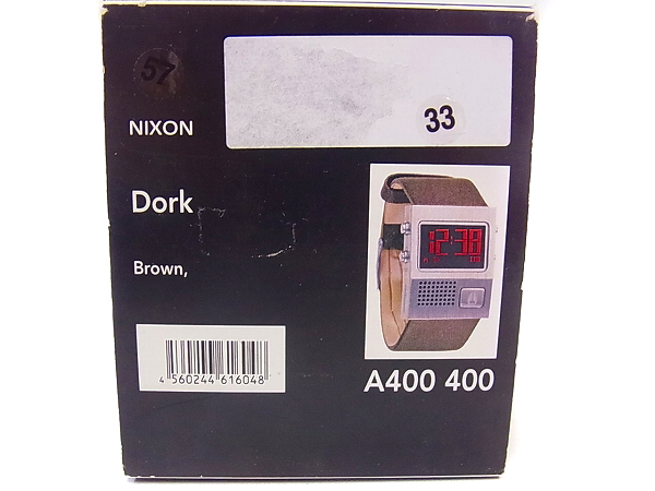 実際に弊社で買取させて頂いたNIXON/ニクソン DORK BROWN デジタル クウォーツ腕時計 A400400の画像 7枚目