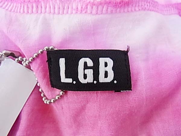 実際に弊社で買取させて頂いたL.G.B/ルグランブルー タイダイ HSVカットソー 半袖 ピンク/2の画像 2枚目