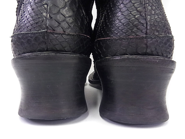 実際に弊社で買取させて頂いたアルフレッドバニスター パイソン/レザーシューズ ブラック 43の画像 5枚目