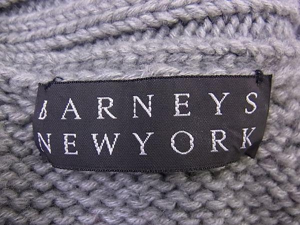 実際に弊社で買取させて頂いたバーニーズニューヨーク ニットジャケット カーディガン 灰/Lの画像 2枚目