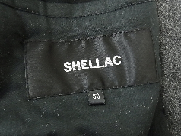 実際に弊社で買取させて頂いたSHELLAC/シェラック ファー付きレザー切り替えスタジャン/50の画像 2枚目