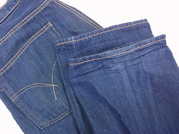 実際に弊社で買取させて頂いたBLUE BLUE/ブルーブルー HEMP ストレートデニムパンツ/30の画像 7枚目