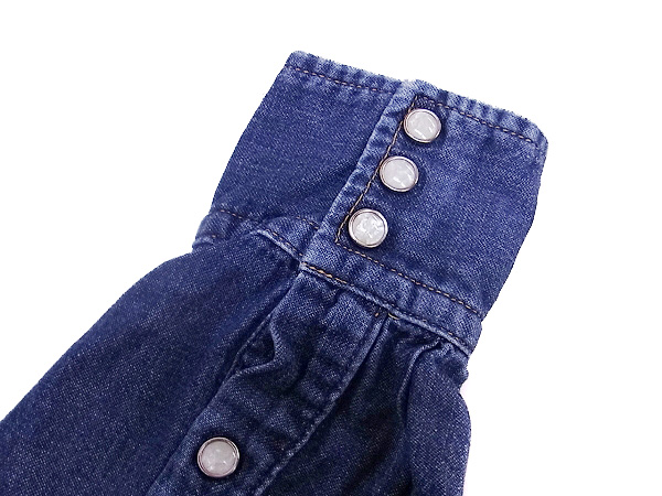 実際に弊社で買取させて頂いたDenime/ドゥニーム デニム長袖シャツ インディゴ 胸ポケットの画像 5枚目