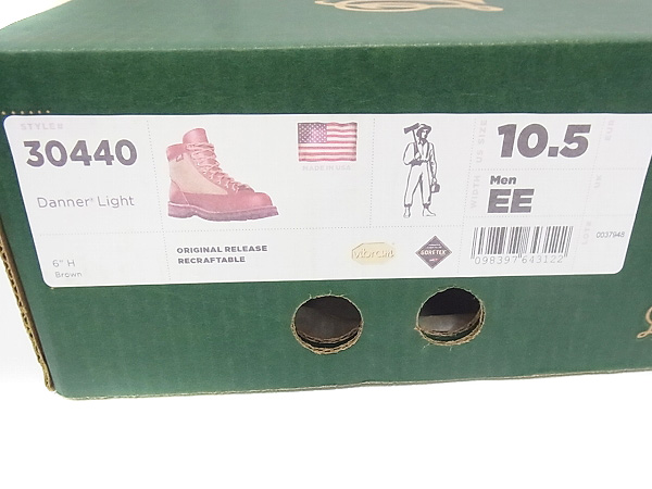 実際に弊社で買取させて頂いたDANNER/ダナー ダナーライト MEN EE ワークブーツ30440/US10.5の画像 9枚目