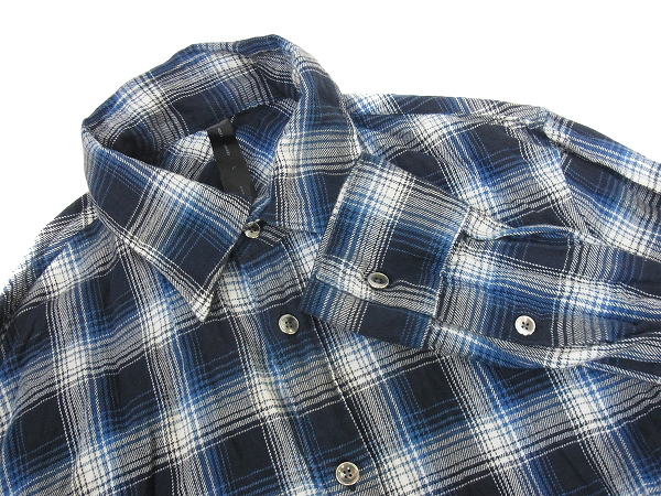 実際に弊社で買取させて頂いたwjk/ダブルジェーケー 12SS WRINKLE BUTTON チェックシャツ/Lの画像 4枚目