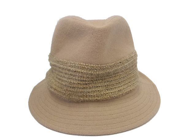 実際に弊社で買取させて頂いたCA4LA/カシラ 中折れハット/ソフトハット/帽子 ベージュ の画像 2枚目