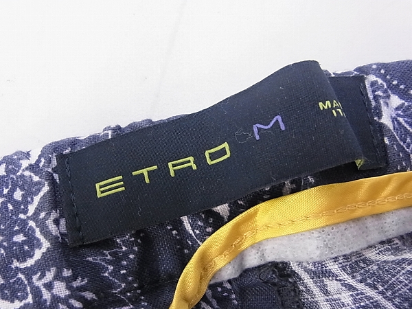 実際に弊社で買取させて頂いたETRO/エトロ ペイズリー柄ワイドパンツスラックス ネイビー/Mの画像 2枚目