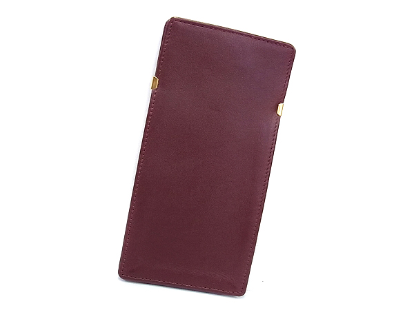 実際に弊社で買取させて頂いたCARTIER/カルティエ サングラスケース レザー/ボルドーの画像 1枚目
