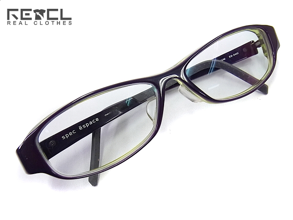 実際に弊社で買取させて頂いたspec espace/スペックエスパス メガネフレーム ES-5402 紫×黄緑