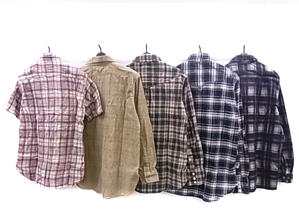 実際に弊社で買取させて頂いたDUBBLE WORKS/ダブルワークス 半袖/長袖シャツ 36/38 5点セットの画像 1枚目