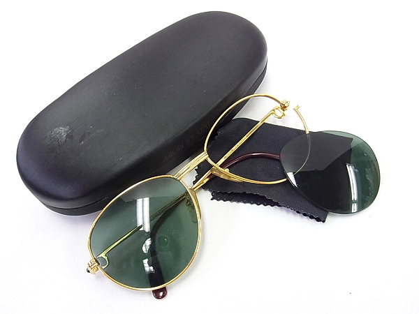 実際に弊社で買取させて頂いたCartier/カルティエ サングラス 135 金属フレーム ゴールドの画像 7枚目