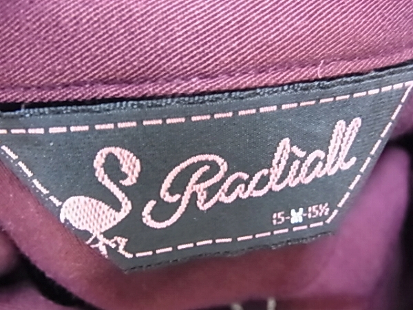 実際に弊社で買取させて頂いたRADIALL/ラディアル ボーリングシャツ 12SS ワインレッド/Mの画像 2枚目