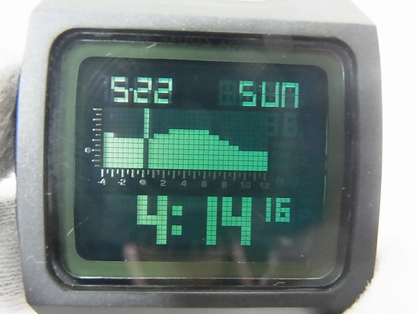 実際に弊社で買取させて頂いたNIXON/ニクソン LODOWN ローダウン 腕時計 A530-1042 黒緑の画像 2枚目