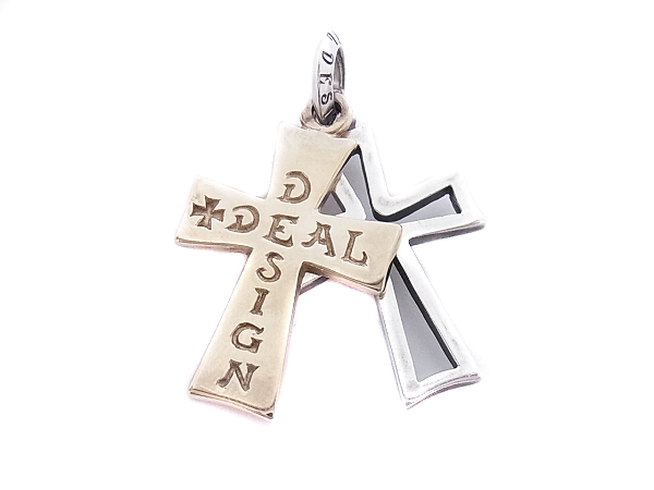 実際に弊社で買取させて頂いたDEAL DESIGN/ディールデザイン 二連クロスペンダントトップの画像 2枚目