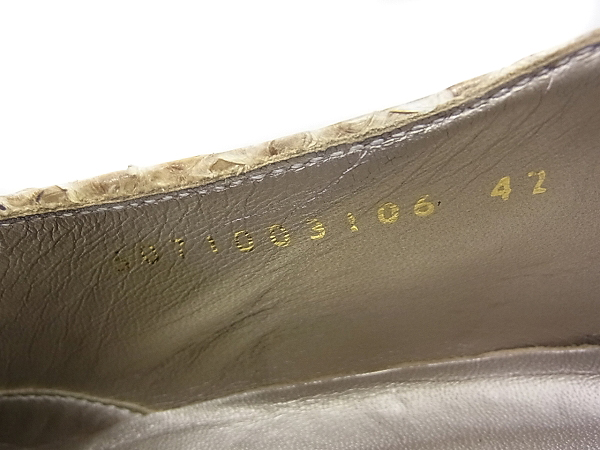 実際に弊社で買取させて頂いたアルフレッドバニスター パイソン/レザーシューズ 革 43の画像 5枚目