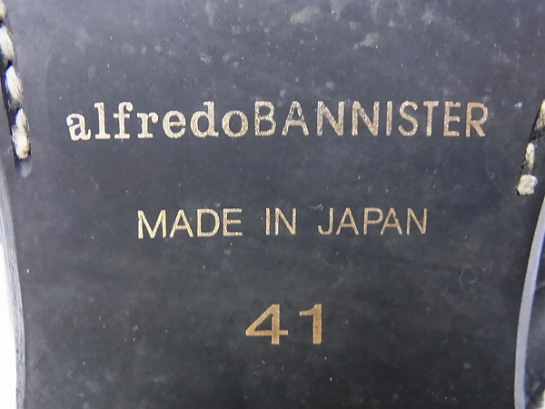 実際に弊社で買取させて頂いたalfredoBANNISTER/アルフレッドバニスター サンダル ブラック41の画像 6枚目