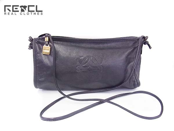 実際に弊社で買取させて頂いたLOEWE/ロエベ ナッパ ポシェット/ショルダーポーチ ブラック